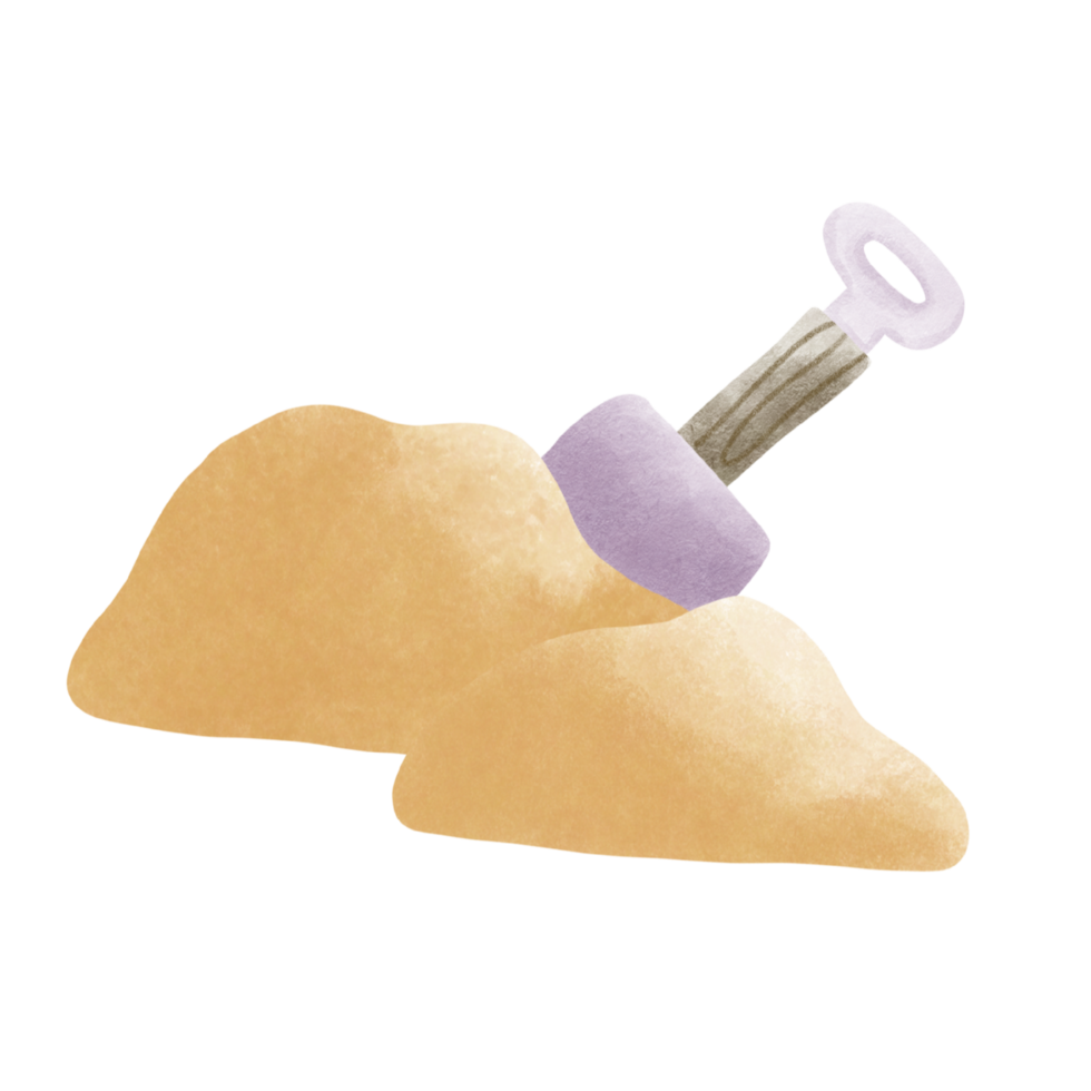 sand with toy on the beach png
