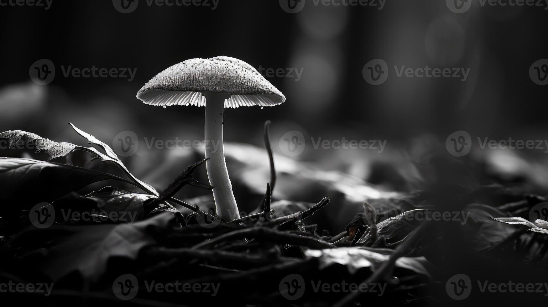 photography above champignon mushroom photo