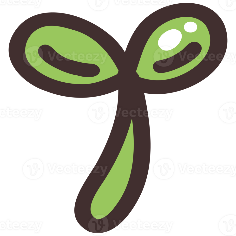 Plant Sprout doodle cartoon hand drawing png