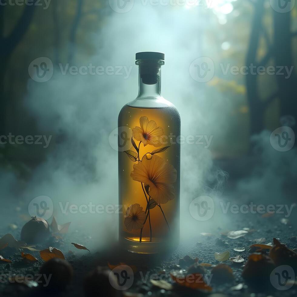 Enigmatic Elixir The Alluring, Label Less Fragrance of Apple, Blood Orange, and Iris photo