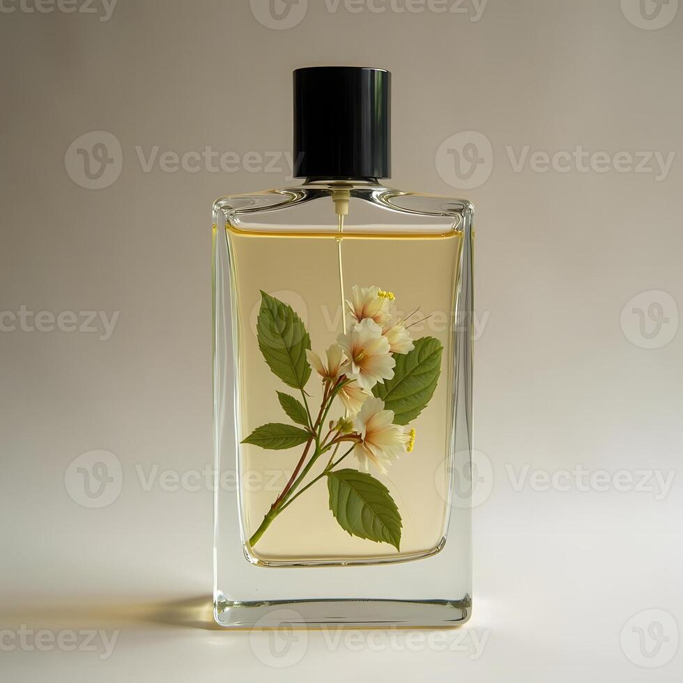 Enchanting Scent Symphony Citrus, Floral and Woody Notes in a Label Free Glass Bottle photo