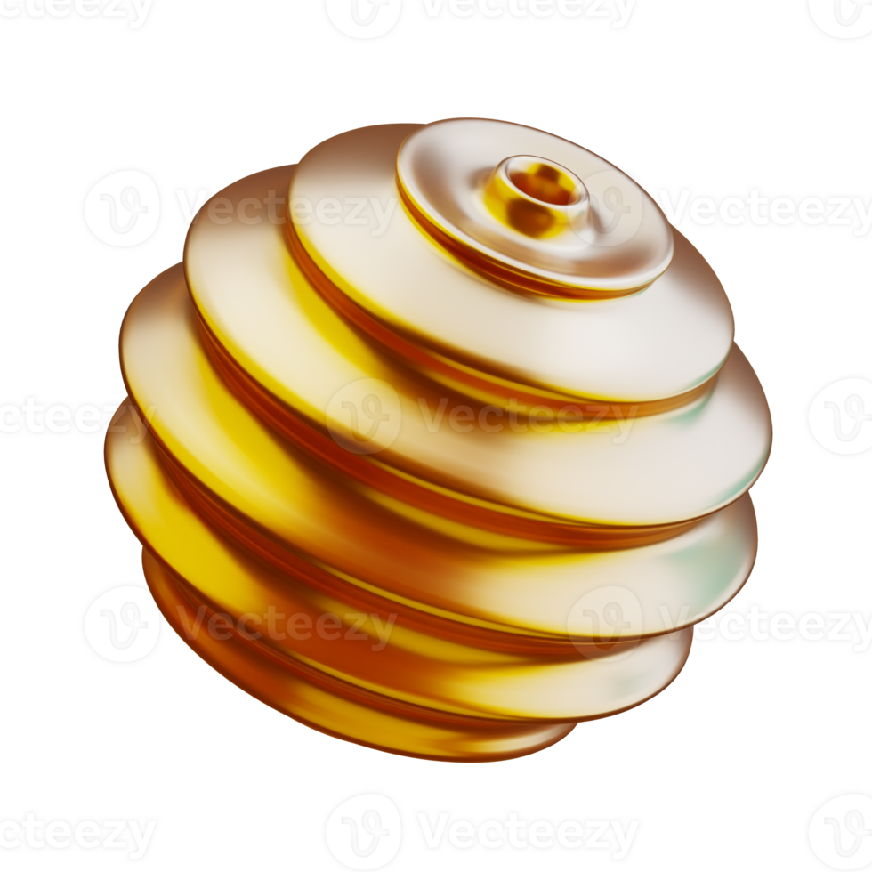 Sliced Ball Abstract Shape 3D Icon png