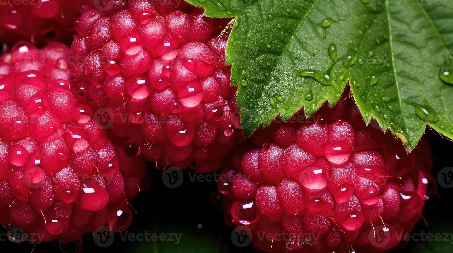 leaf leaves raspberry fruit photo