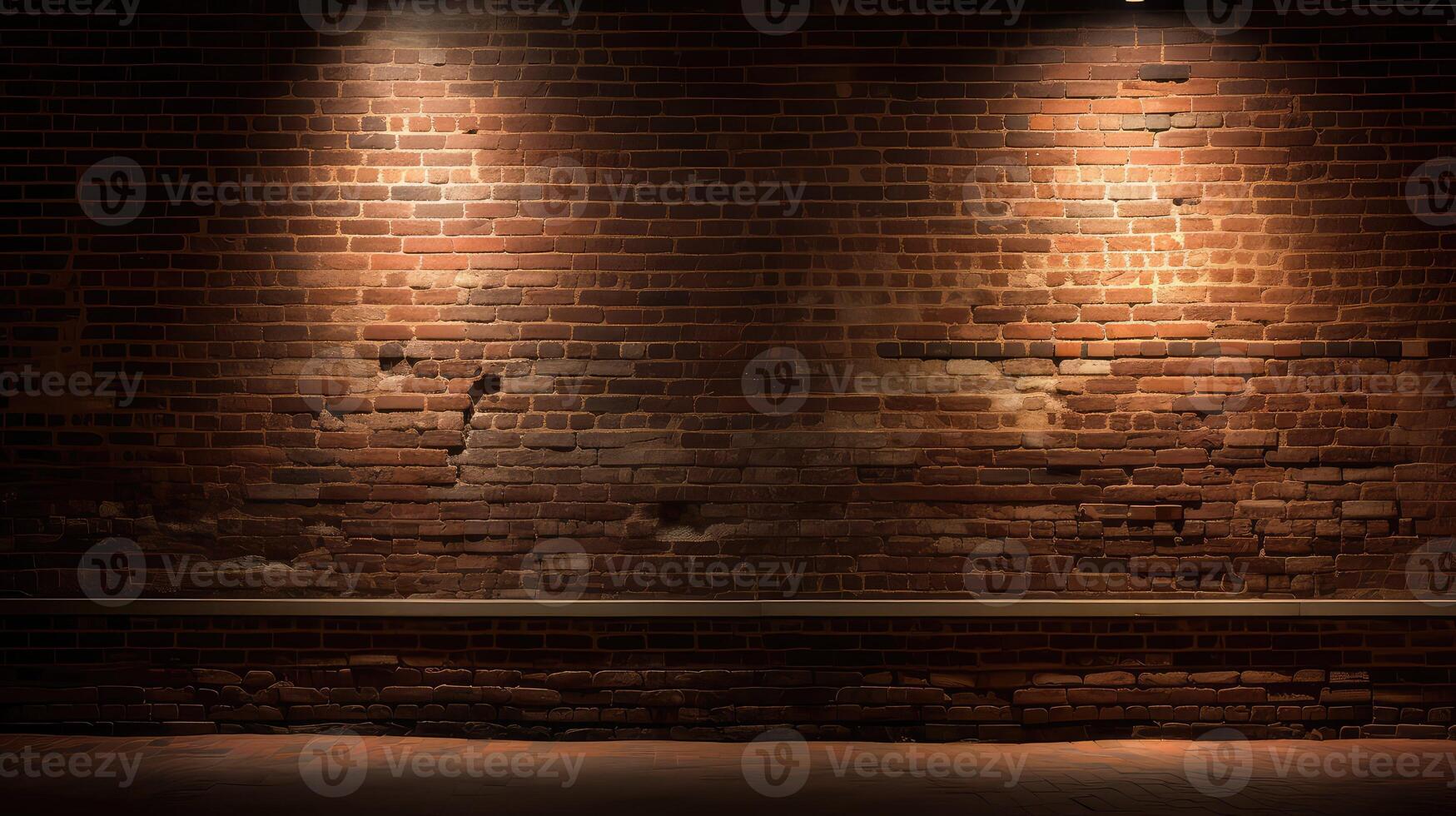 photograph brick wall with light photo
