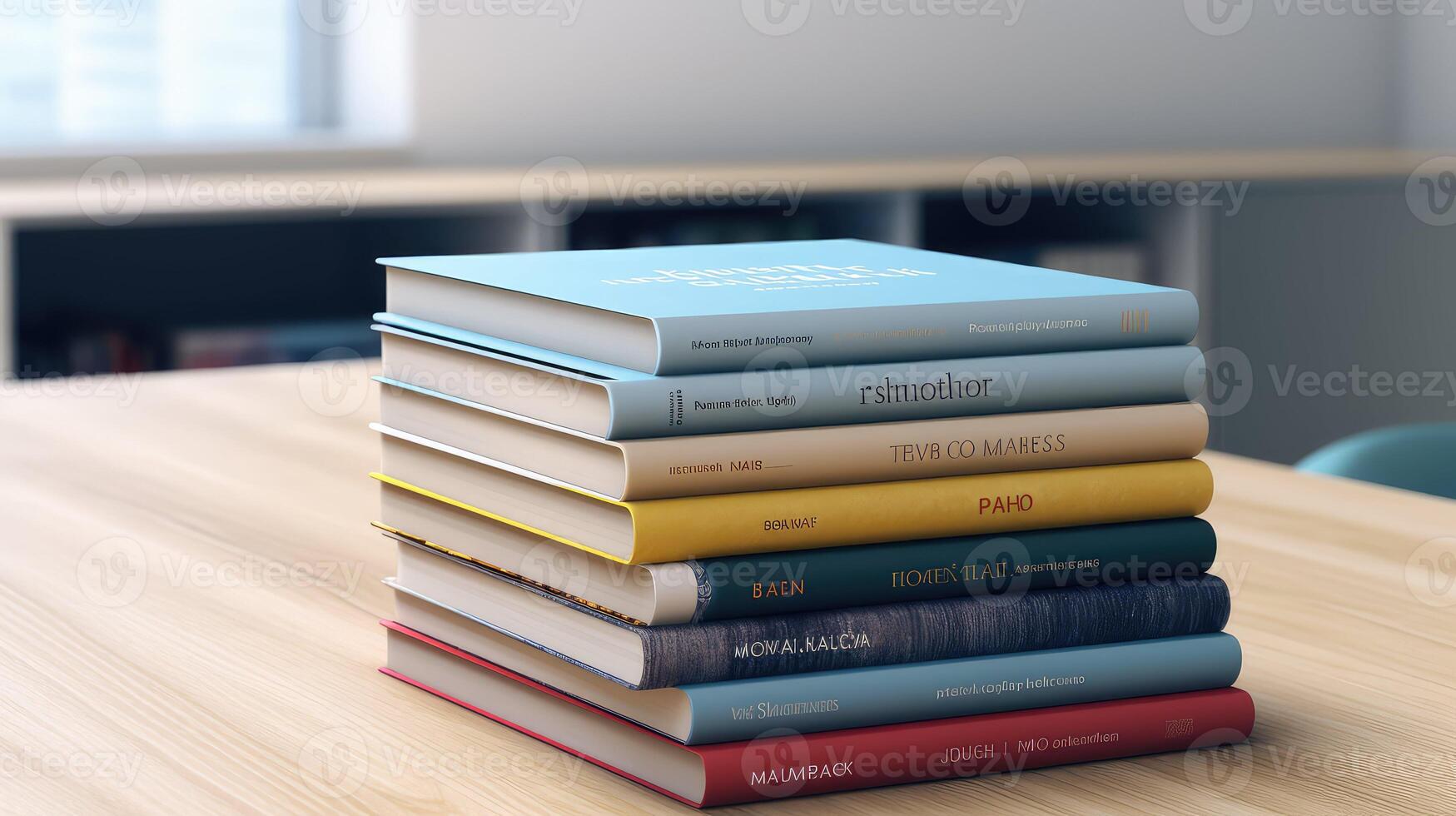 spines stack of books mockup photo