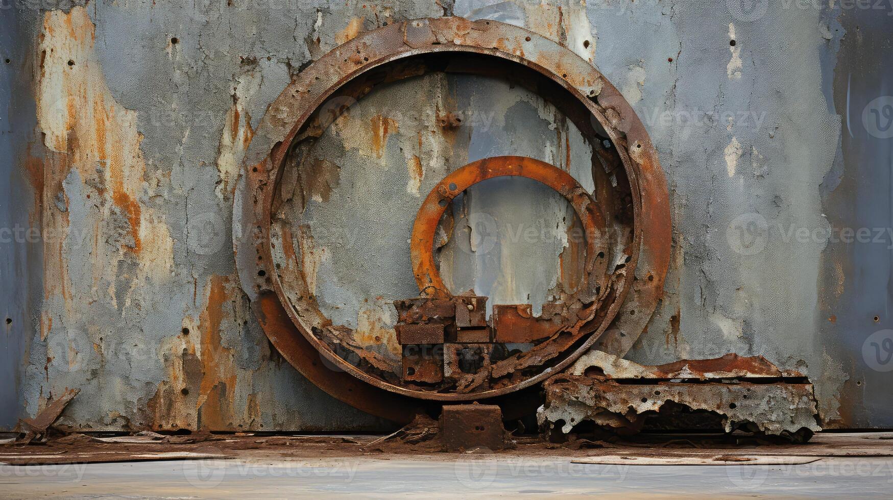 artwork worn metal photo