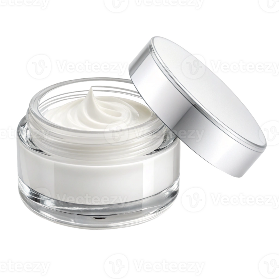 Open Jar of Moisturizing Cream, Ready for Application png
