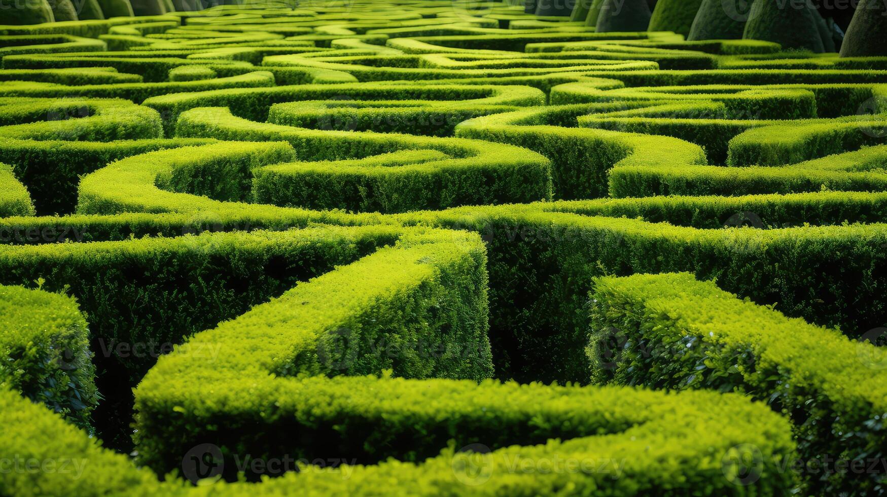 hedges green grid photo