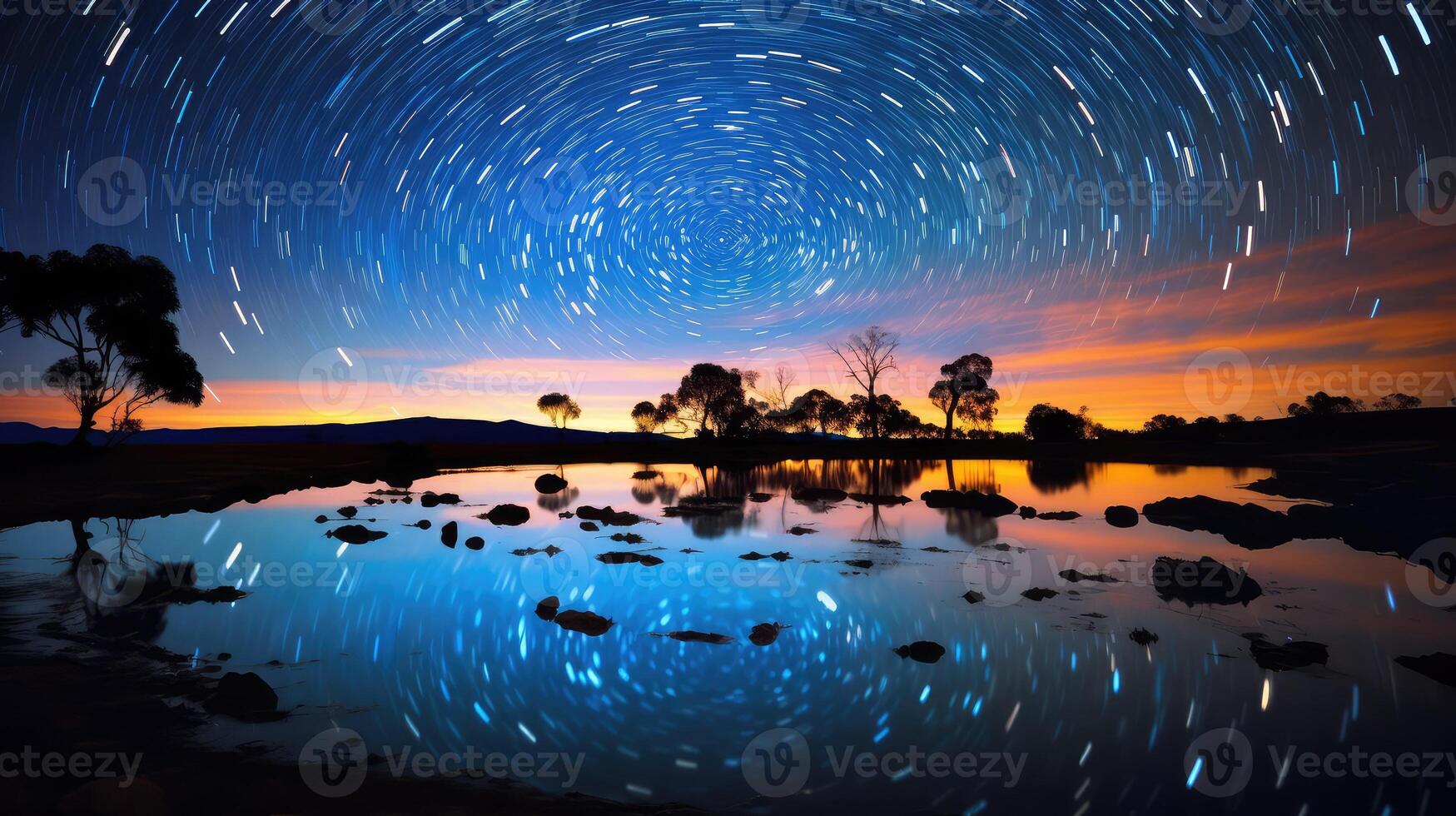 sky stars circles photo