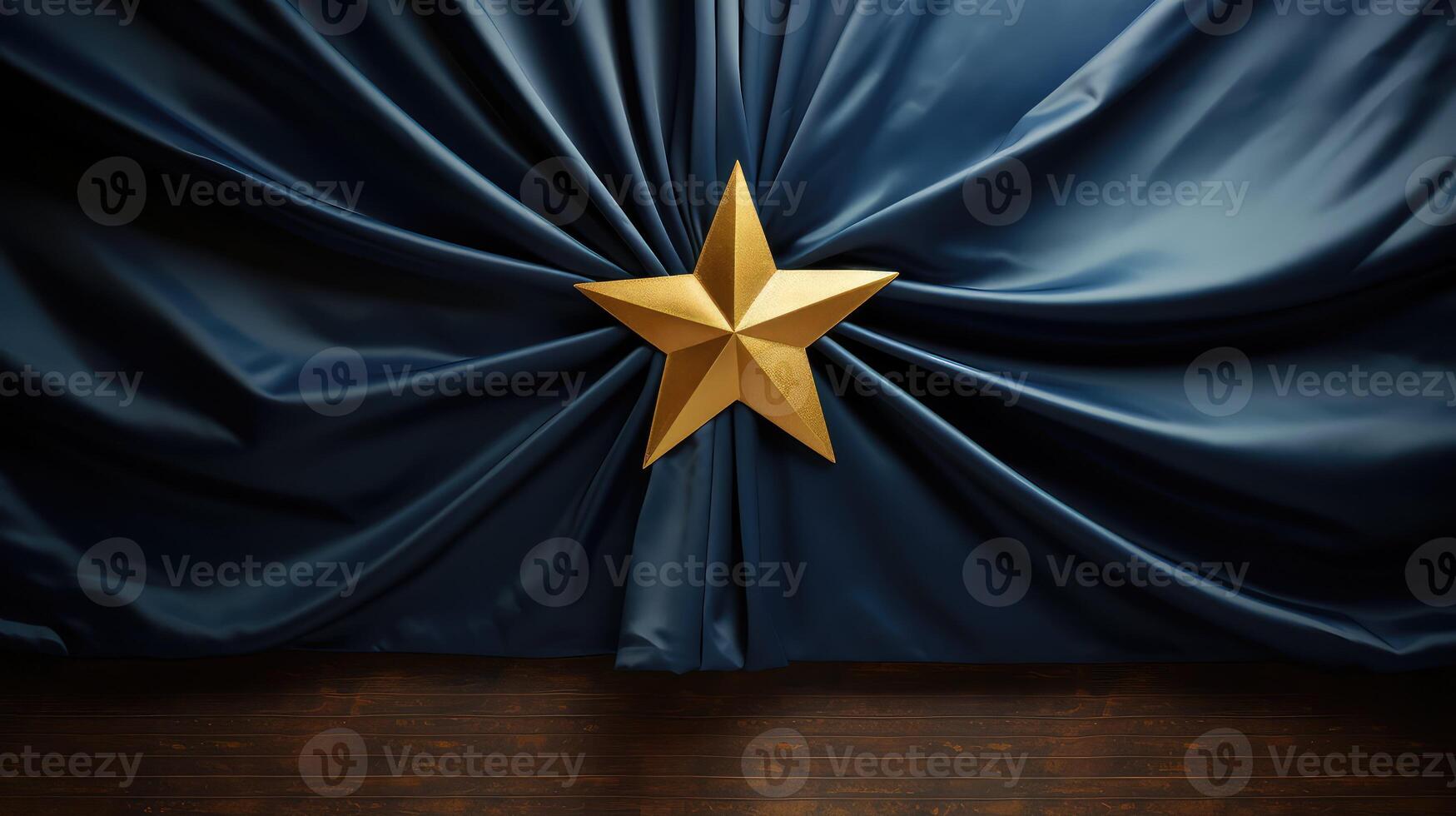 embroidered gold star banner photo