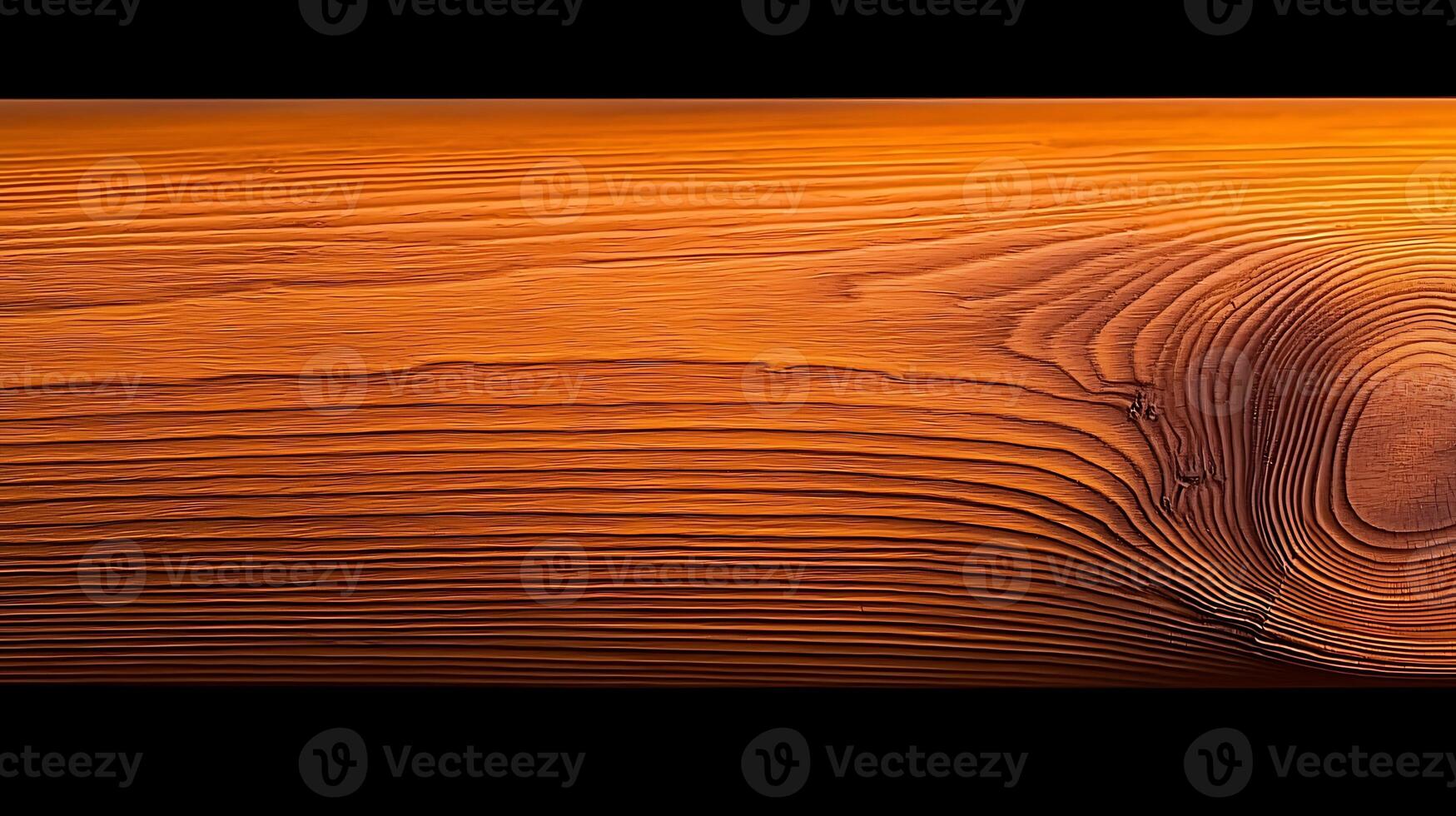 Close-up view of polished wooden surface showcasing rich grain patterns and warm tones photo