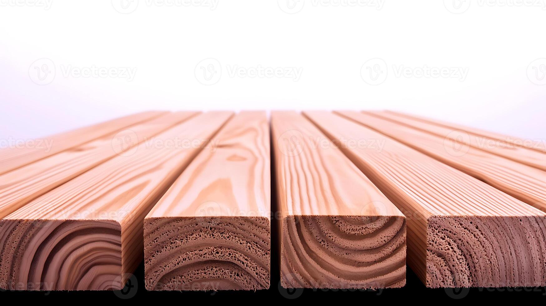 Close-up view of smooth wooden planks arranged neatly on a surface with soft lighting photo