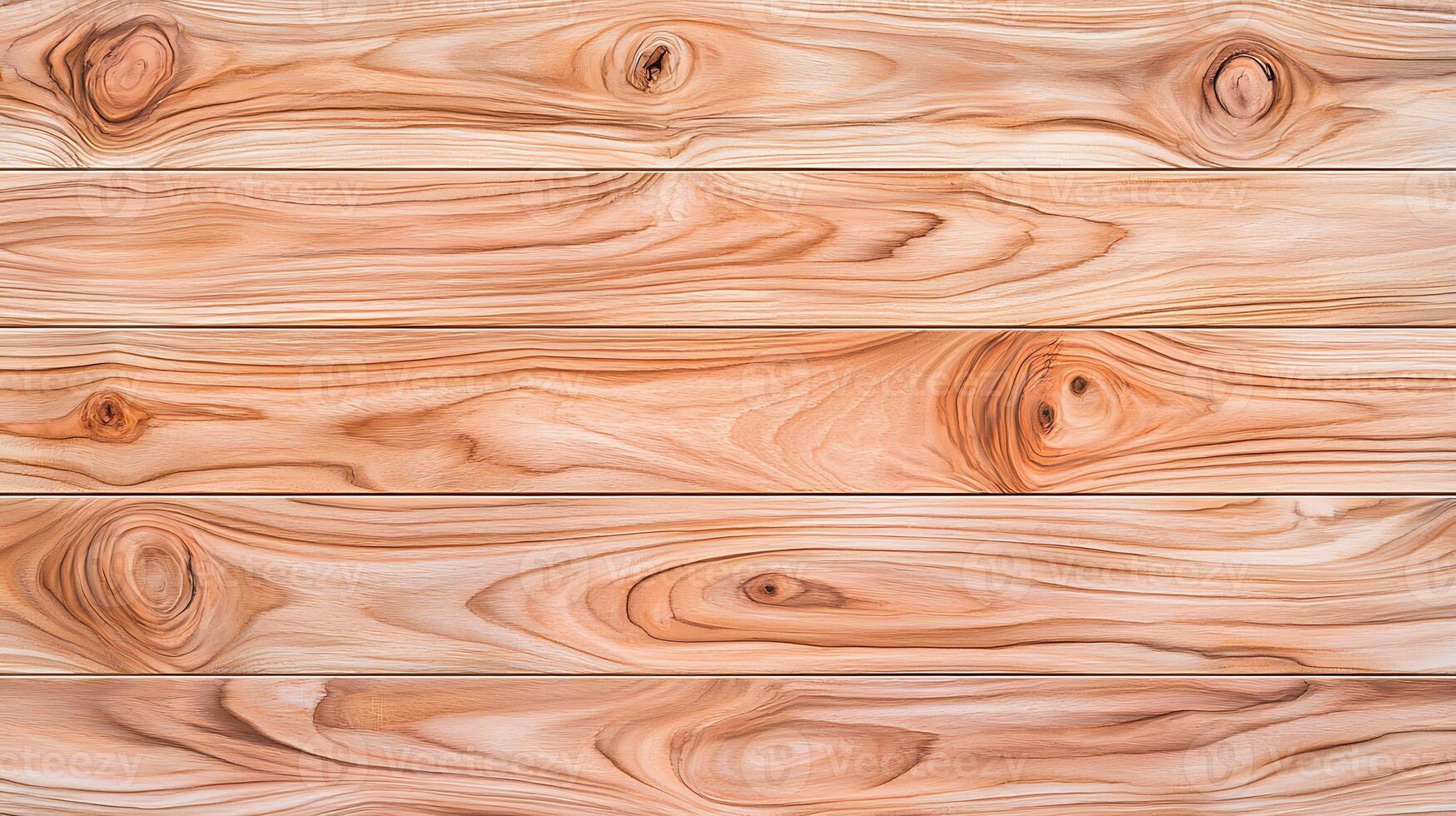 Close-up view of smooth, polished wooden planks showcasing natural grain patterns and textures photo