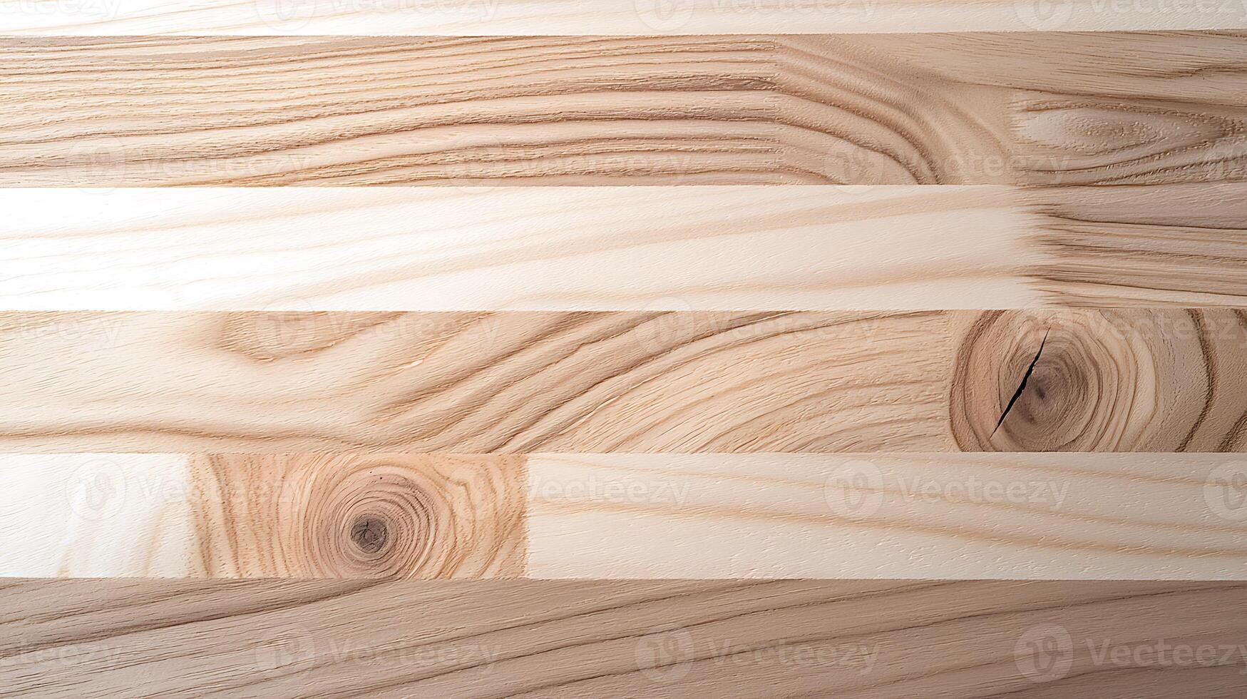 Close-up view of smooth wooden planks showcasing natural grain patterns and textures photo