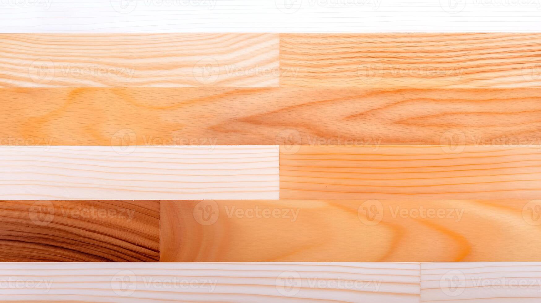 Close-up view of various light wood textures arranged in a seamless pattern for design use photo