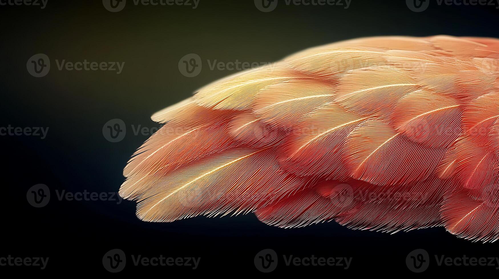 Close-up view of vibrant feather textures showcasing intricate patterns and colors photo