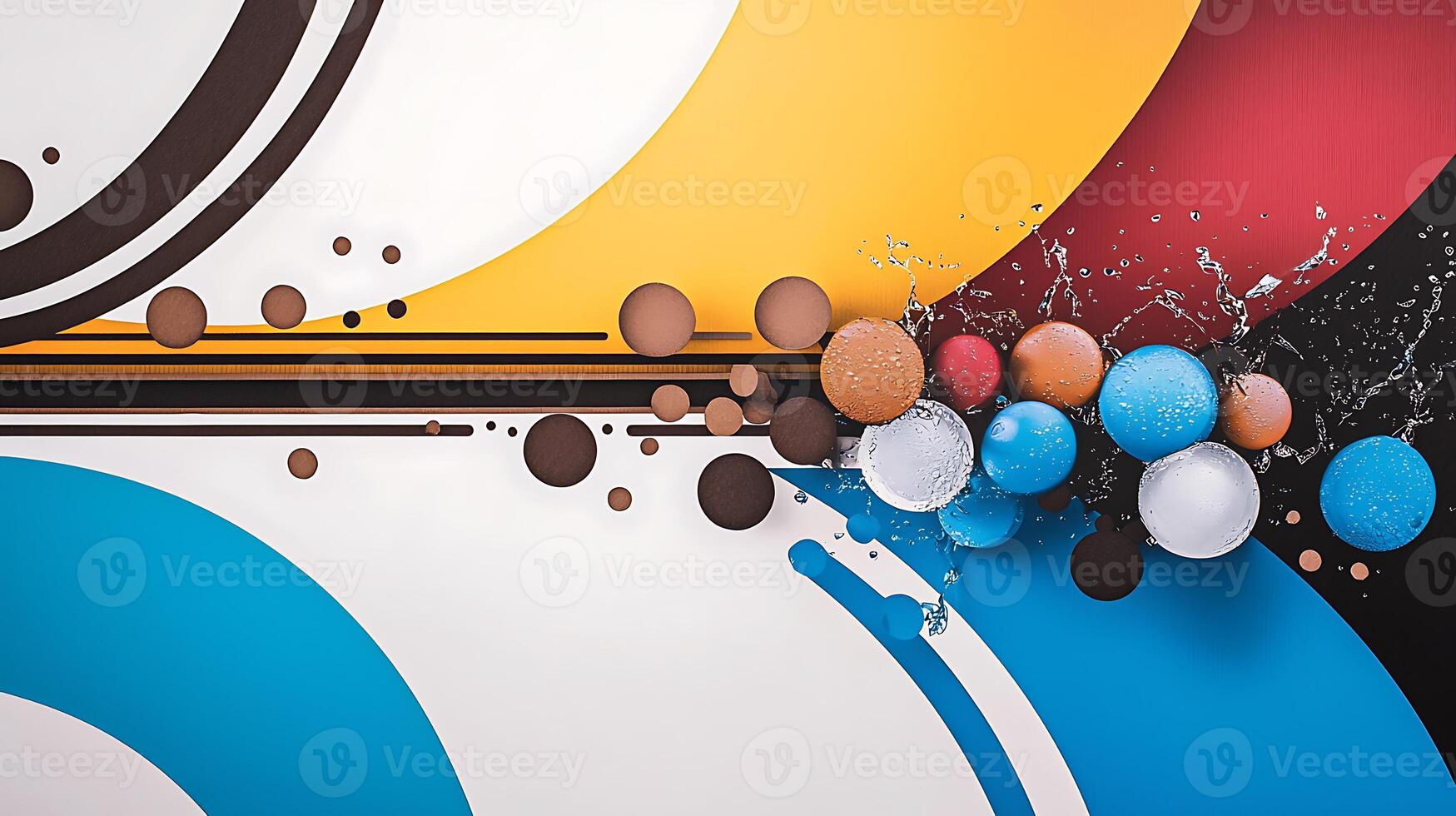 A colorful abstract background with circles and dots photo