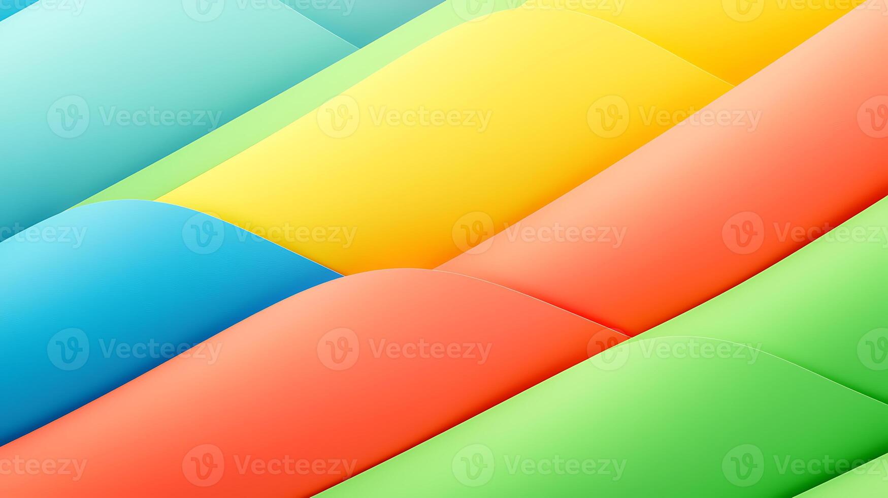 Colorful abstract waves of smooth, vibrant surfaces creating a playful and dynamic background photo
