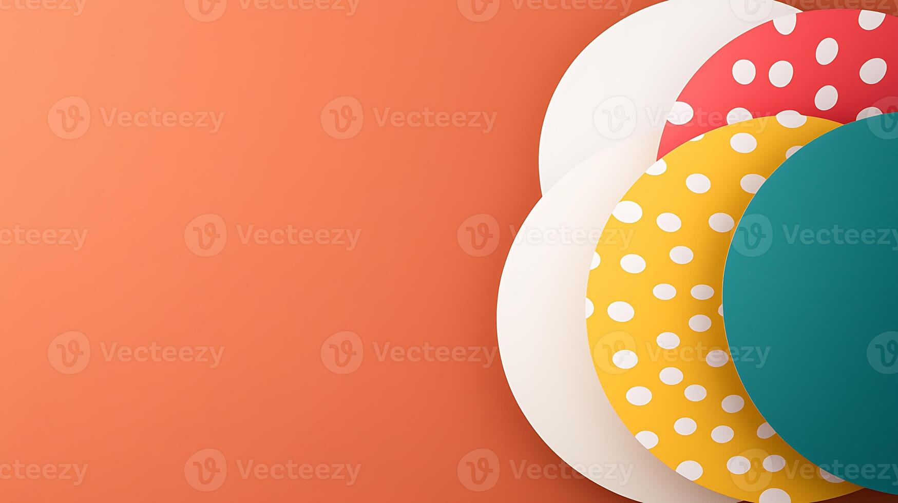 Colorful circular patterns on a vibrant background, creating a playful and artistic atmosphere photo