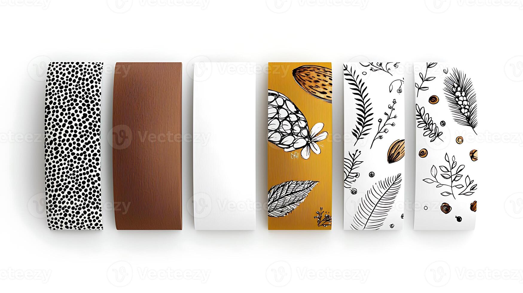 Colorful collection of patterned paper rolls showcasing various designs and textures photo