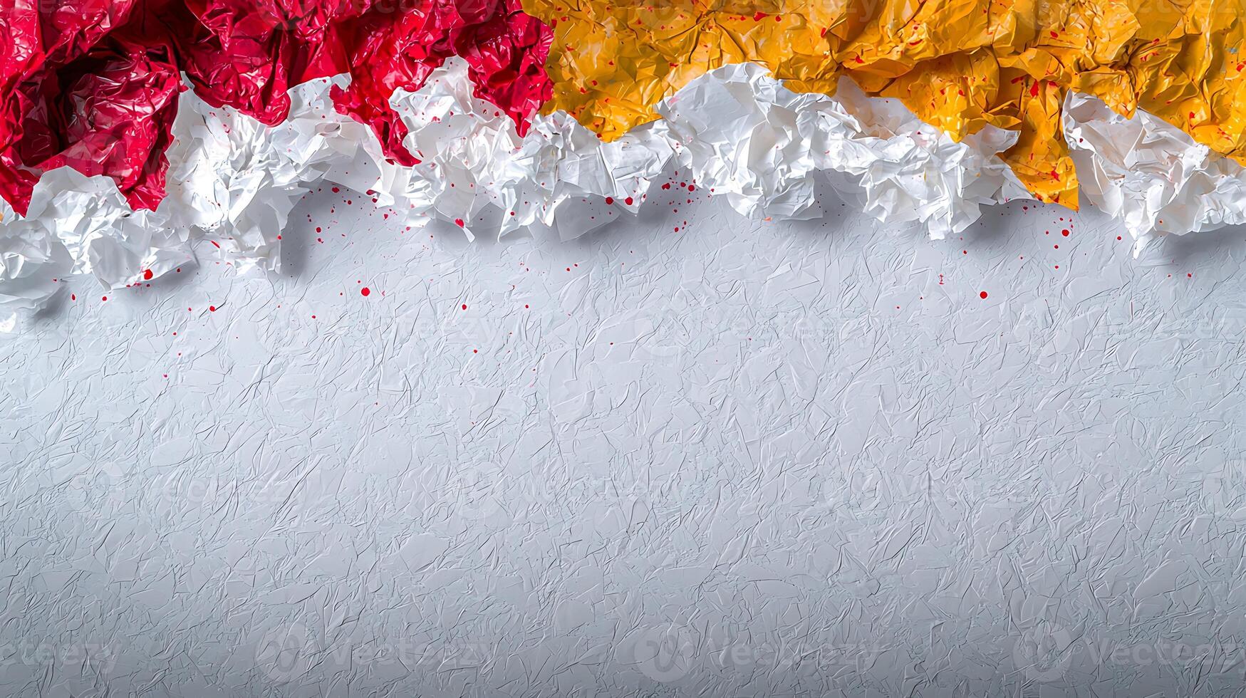 Colorful crumpled paper textures creating an abstract background for creative projects photo