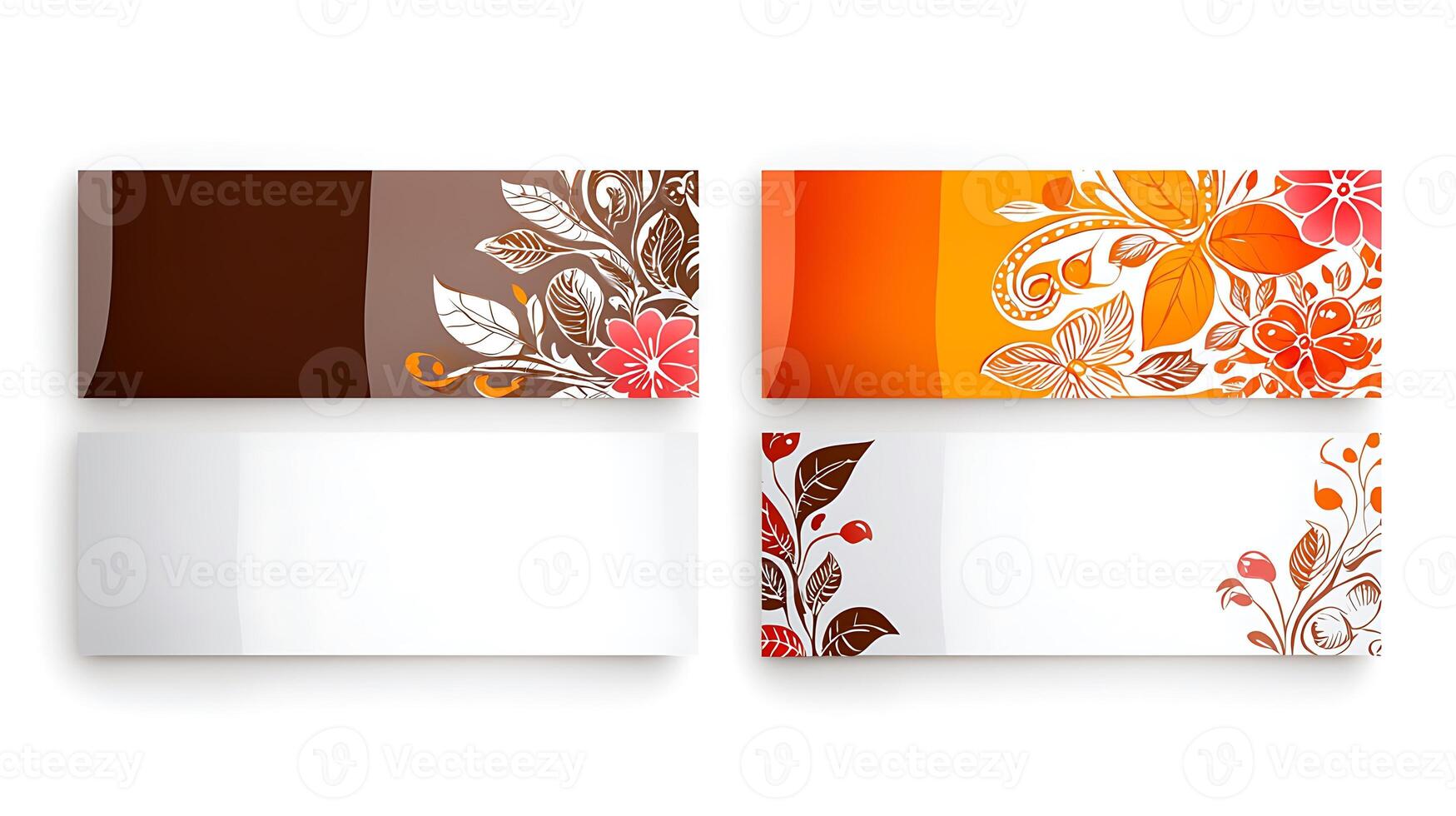 Colorful floral banner designs showcasing vibrant patterns and textures for creative projects photo