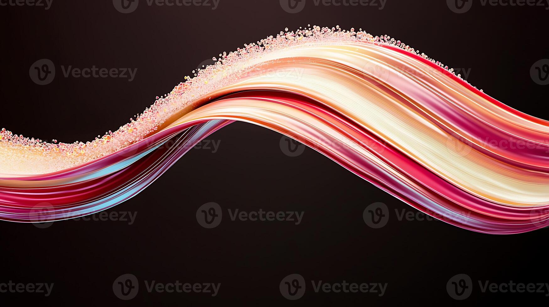 Colorful flowing abstract wave design with smooth gradients and soft textures on a dark background photo