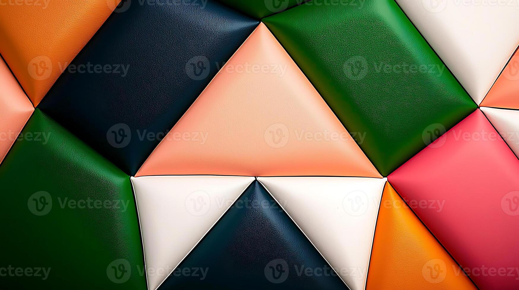 Colorful geometric leather patterns showcasing vibrant textures and design elements photo