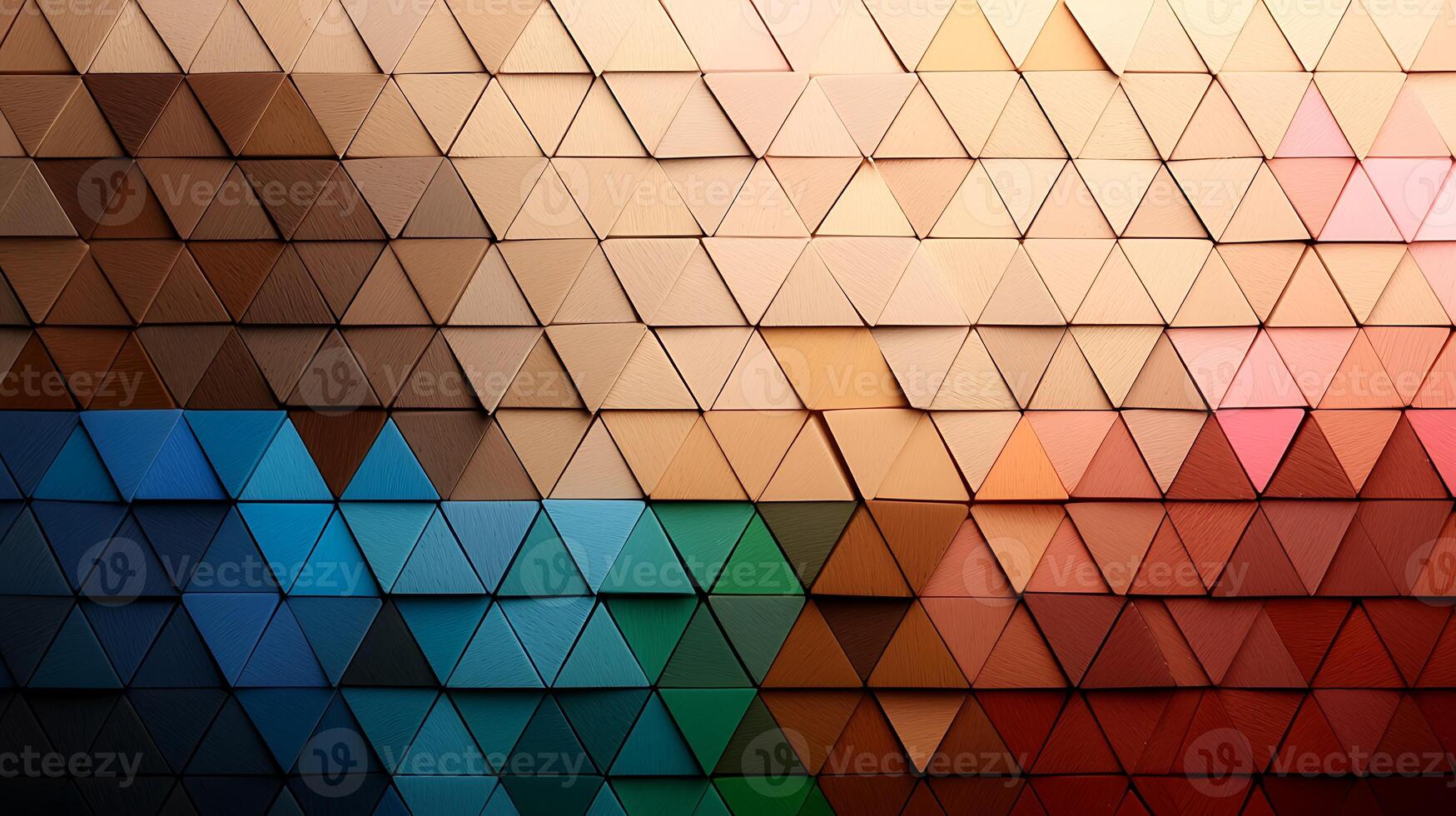 Colorful geometric background with triangles photo