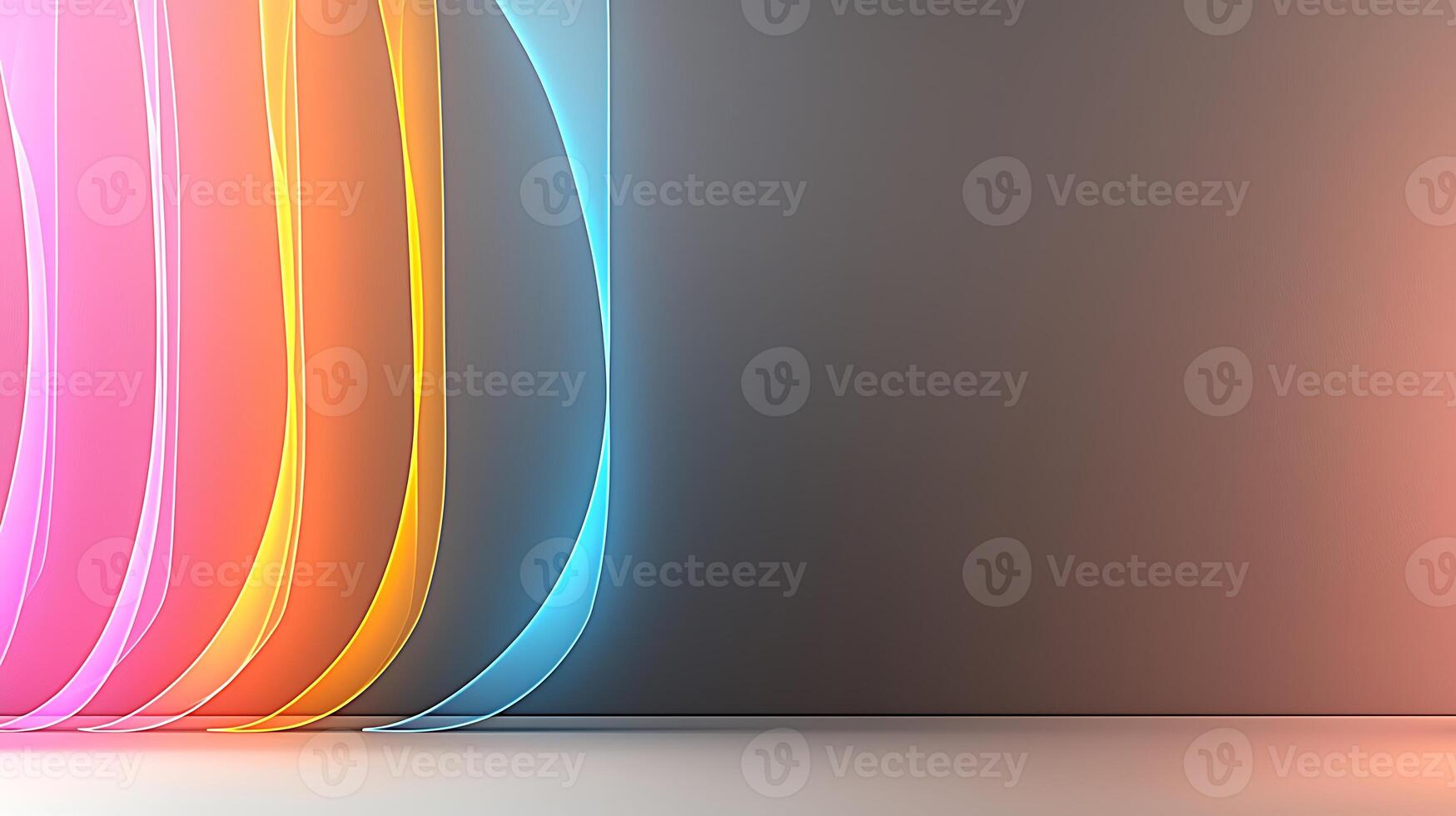 Colorful glowing lines create an abstract background with a smooth gradient effect photo