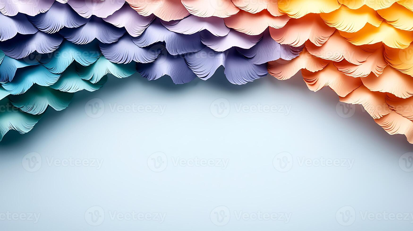 Colorful layered paper design creating a vibrant background for creative projects and presentations photo
