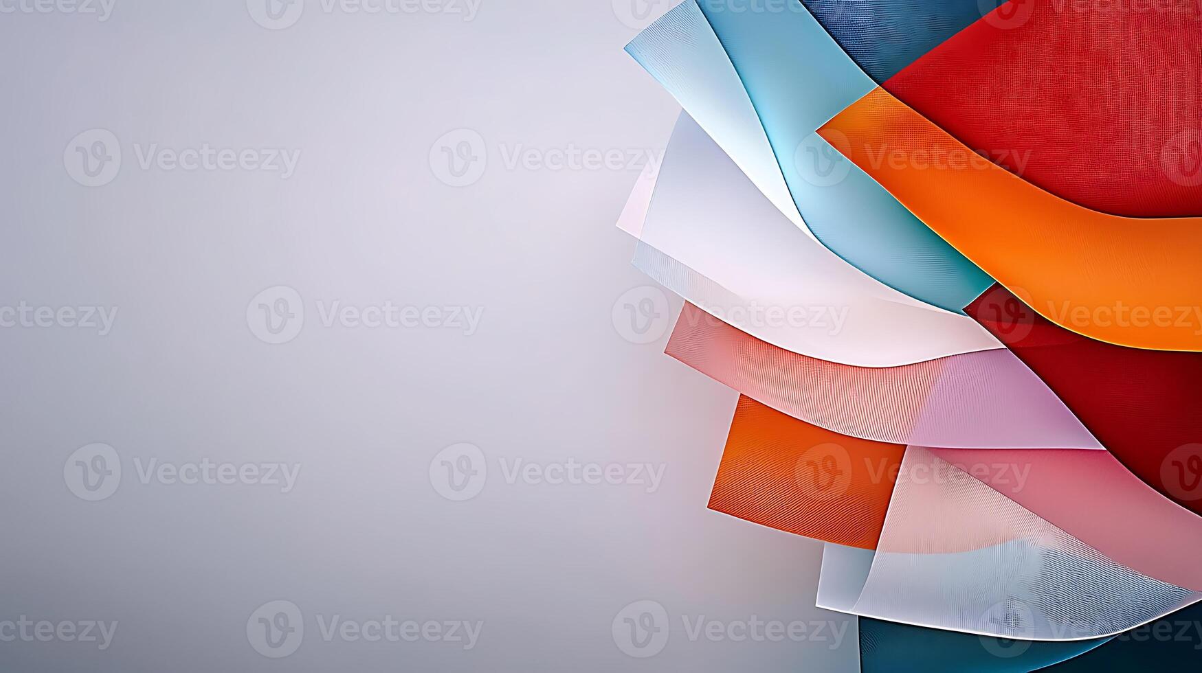 Colorful layers of translucent paper create an abstract background with soft gradients photo