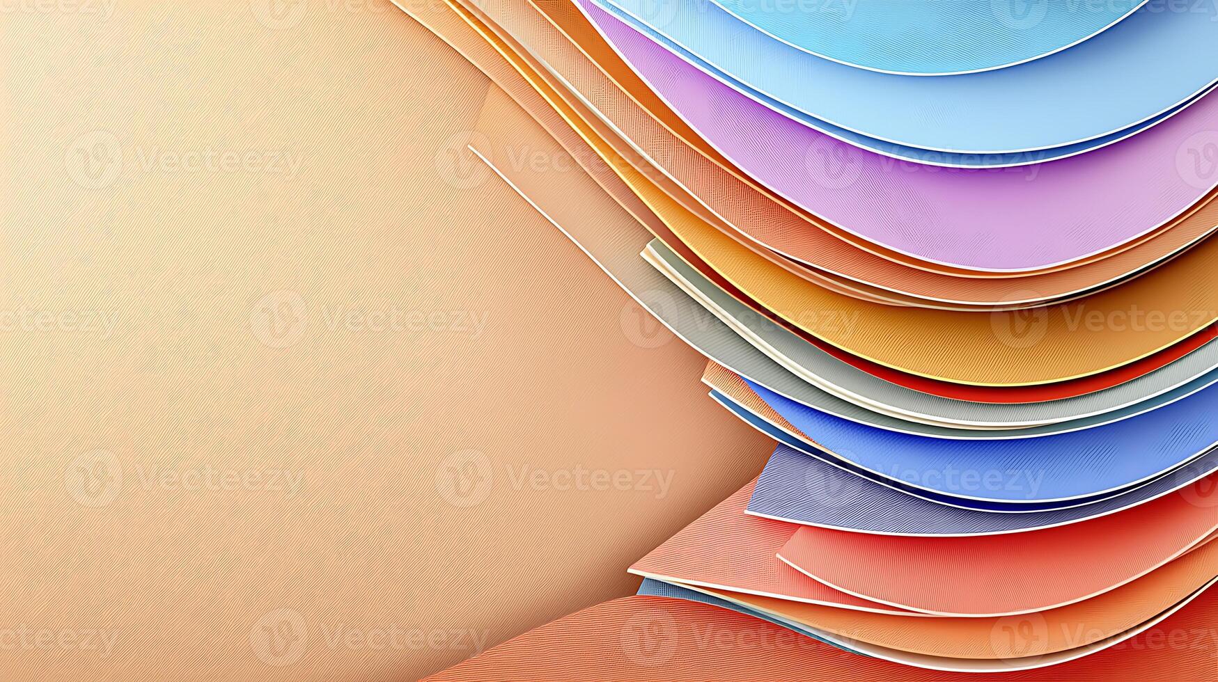 Colorful layers of textured paper creating a vibrant backdrop for creative projects photo