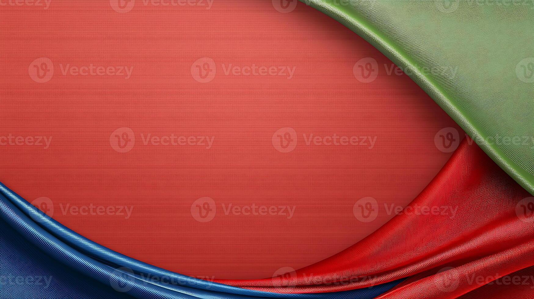 Colorful overlapping fabric textures in vibrant red, green, and blue, creating a dynamic visual appeal photo
