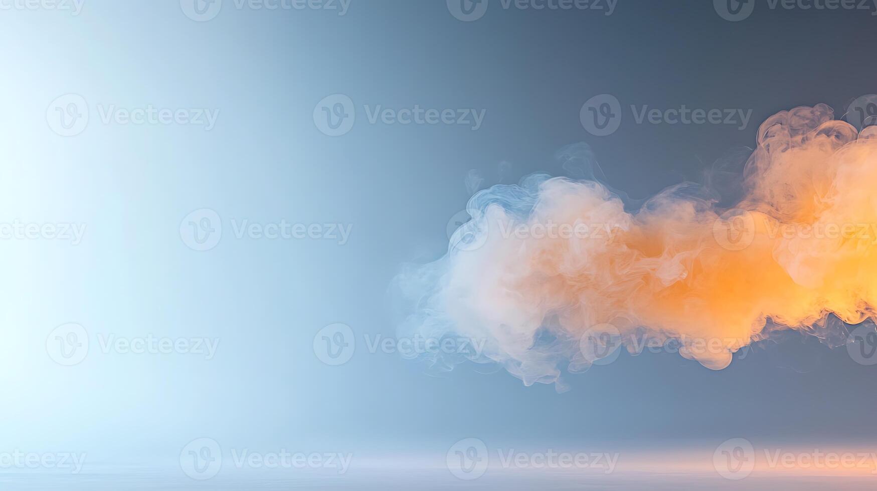Colorful smoke swirling against a gradient background, creating an abstract art effect photo