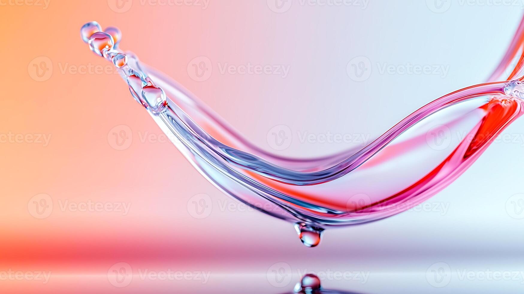 Colorful water splash creating dynamic shapes against a gradient background photo