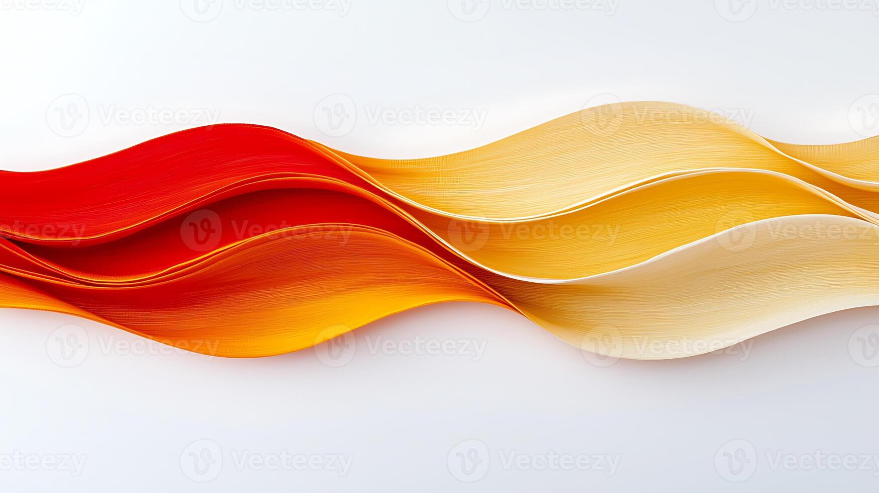 Colorful waves of orange and yellow paper create a vibrant abstract background for design photo