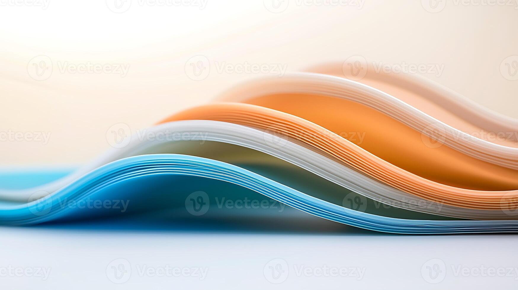 Colorful waves of textured materials in soft hues, creating a serene and artistic background photo