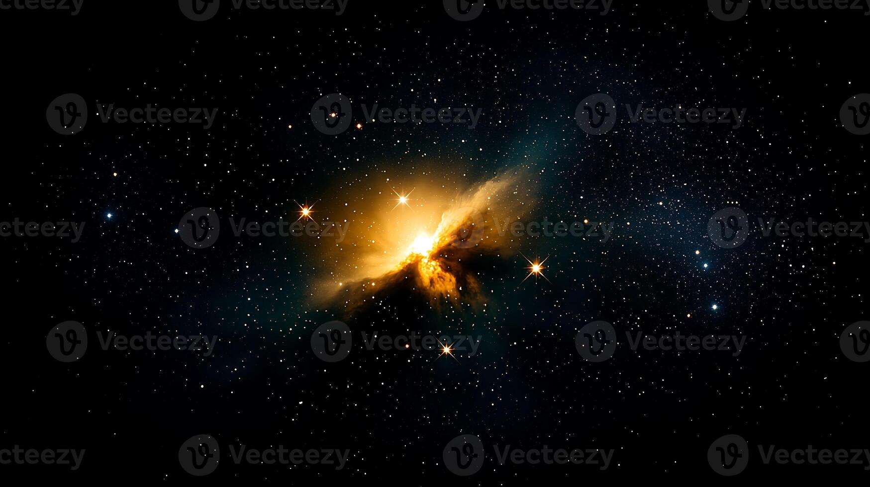 Stunning cosmic nebula illuminated by bright stars in the vastness of space, showcasing celestial beauty photo