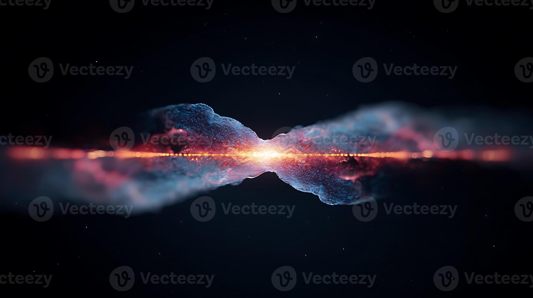 Stunning cosmic nebula with vibrant colors and swirling gases in a vast universe photo