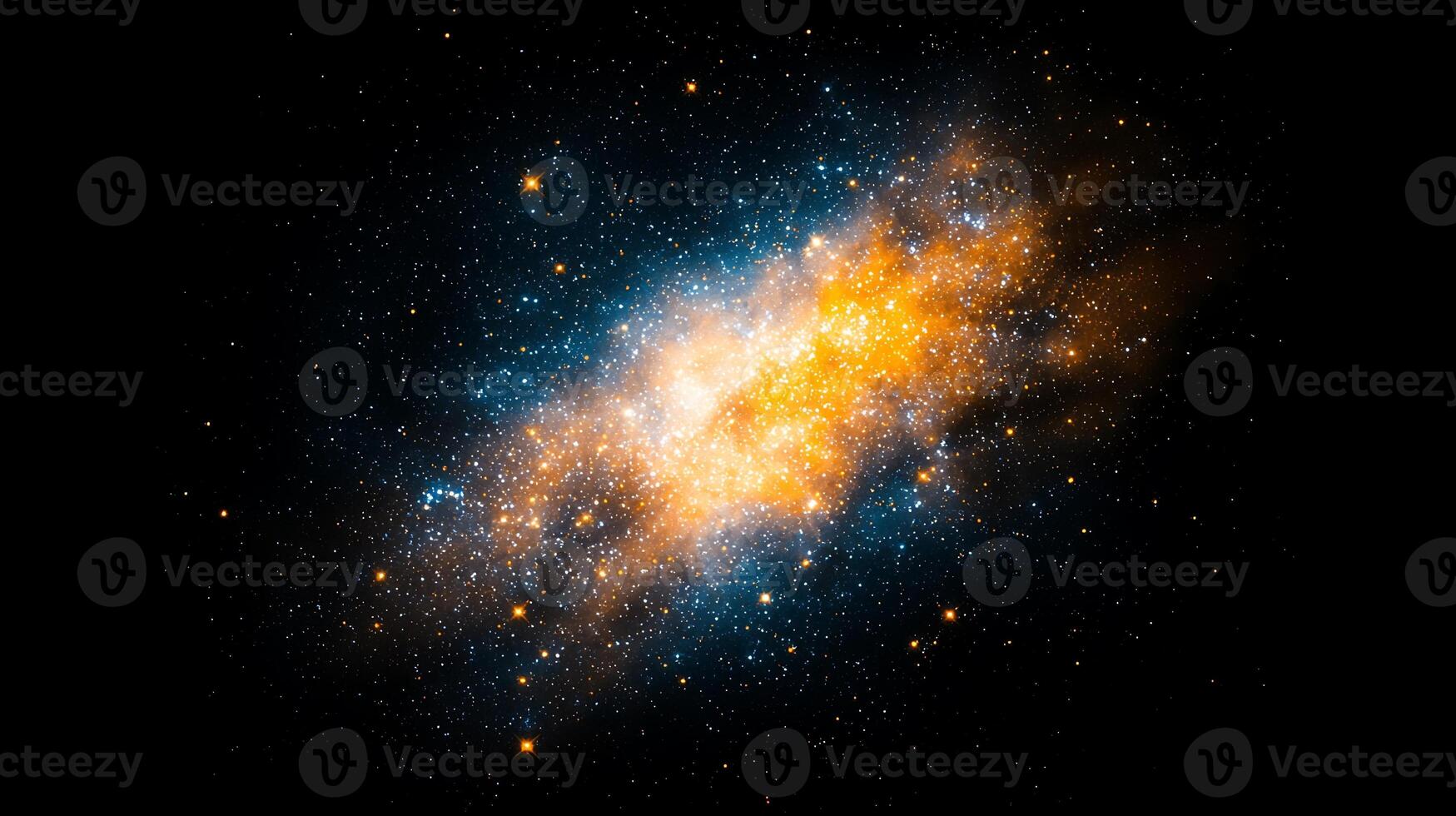 Stunning view of a vibrant galaxy showcasing swirling stars and cosmic dust in deep space photo