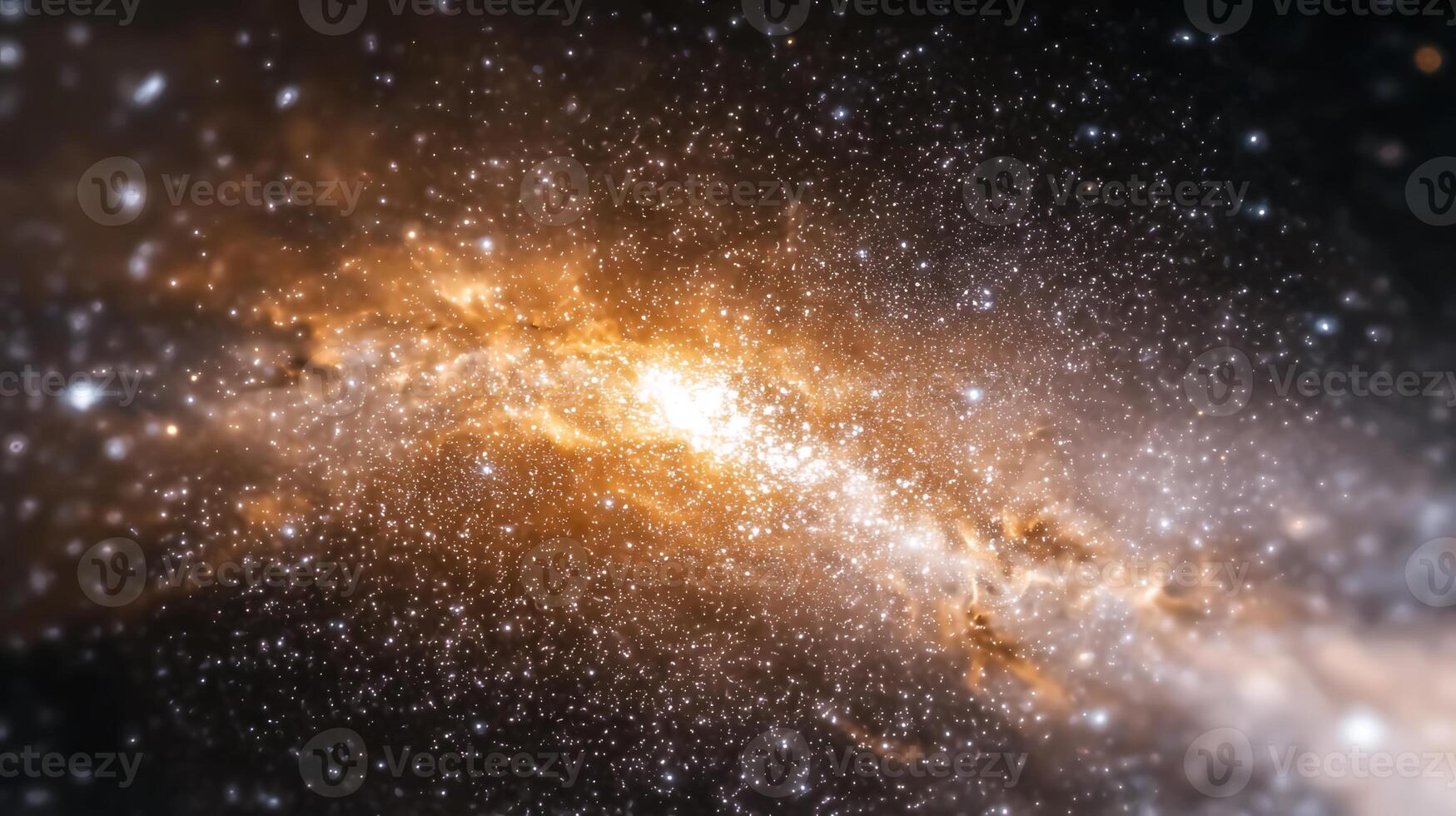 Stunning view of a vibrant galaxy with swirling stars and cosmic dust in the background photo