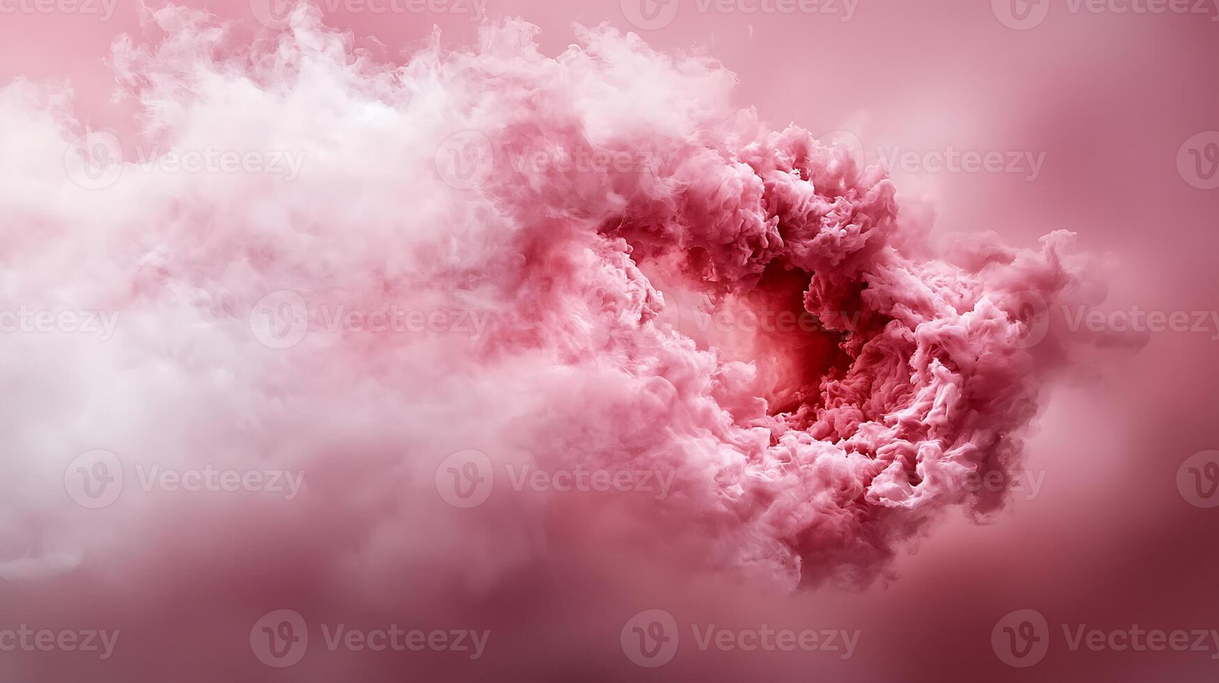 Swirling pink clouds creating a surreal atmosphere with a hint of mystery in the background photo
