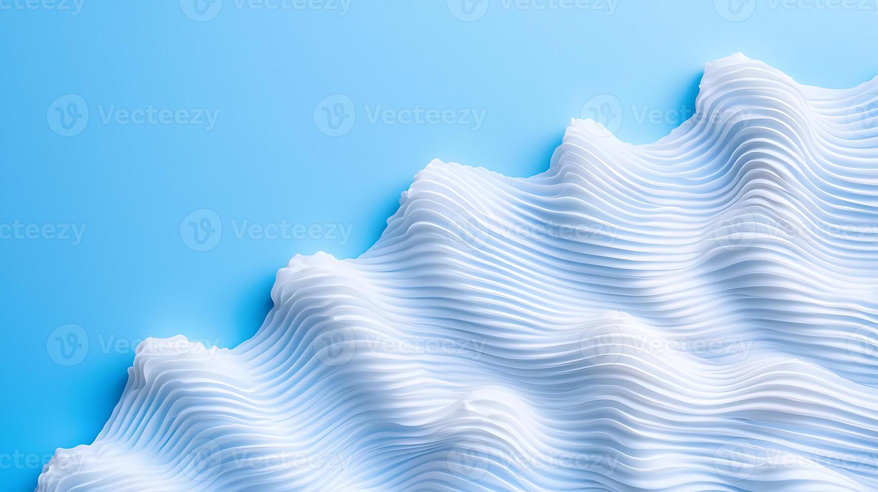 Textured white waves on a blue background, creating a soothing and modern aesthetic photo
