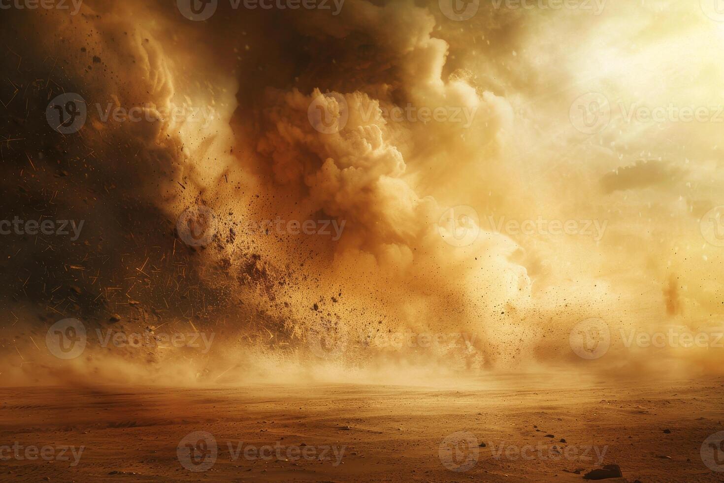 A large explosion is seen in the sky photo
