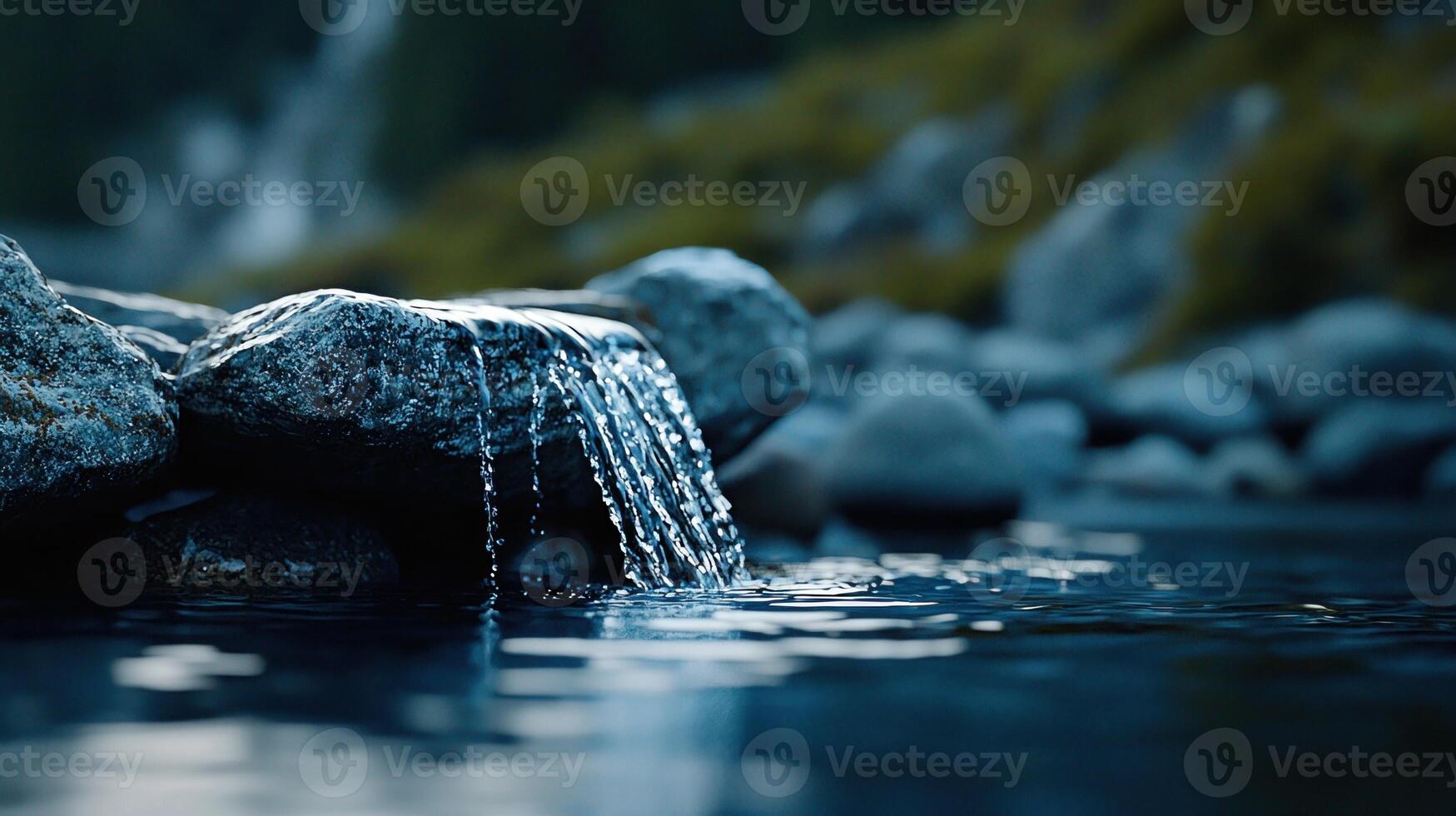 A rock with water dripping from it photo