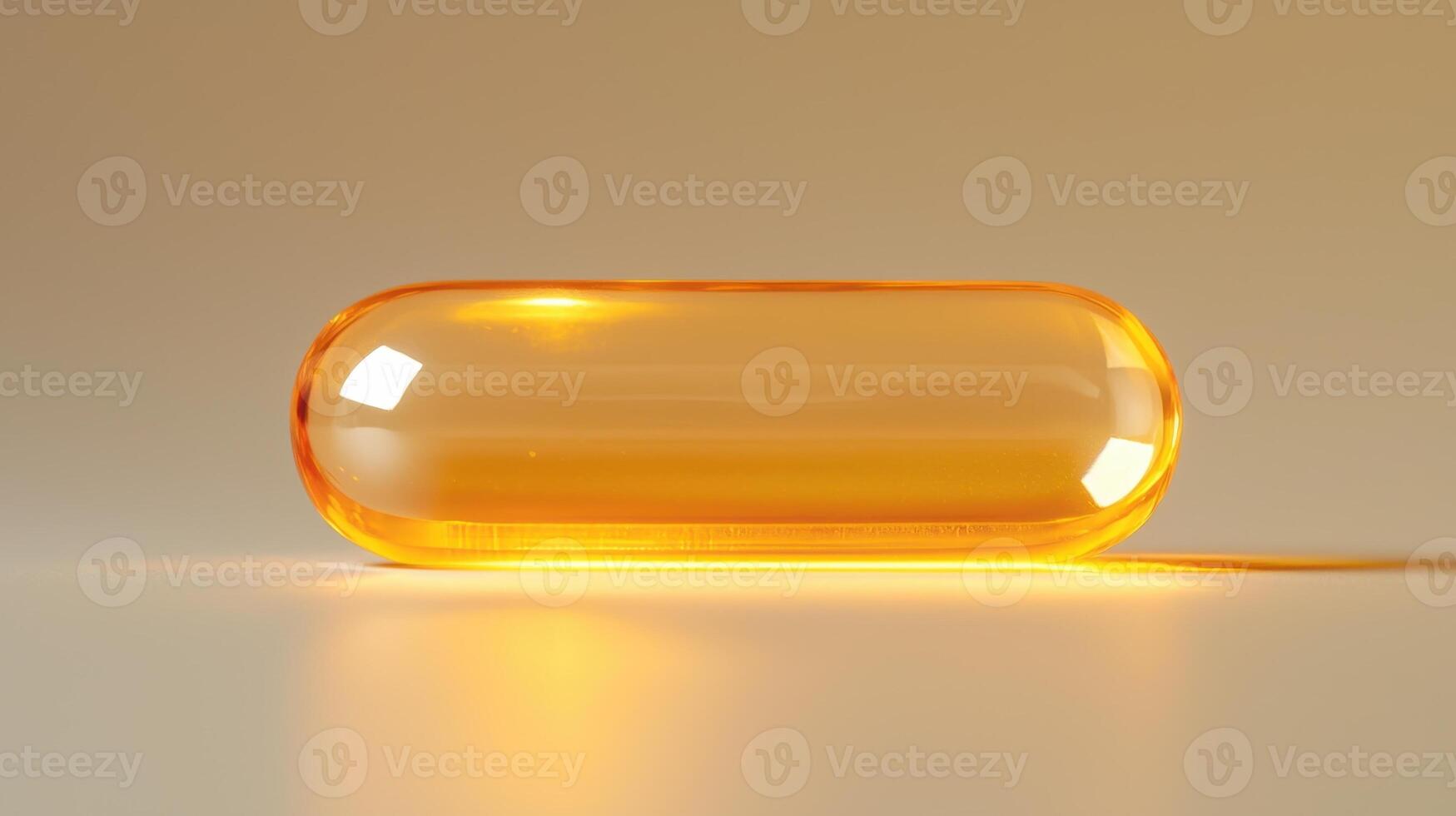 A large orange pill on a table photo