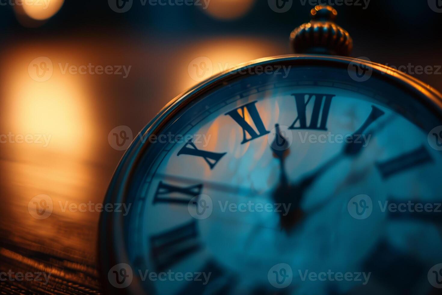 A clock with roman numerals photo