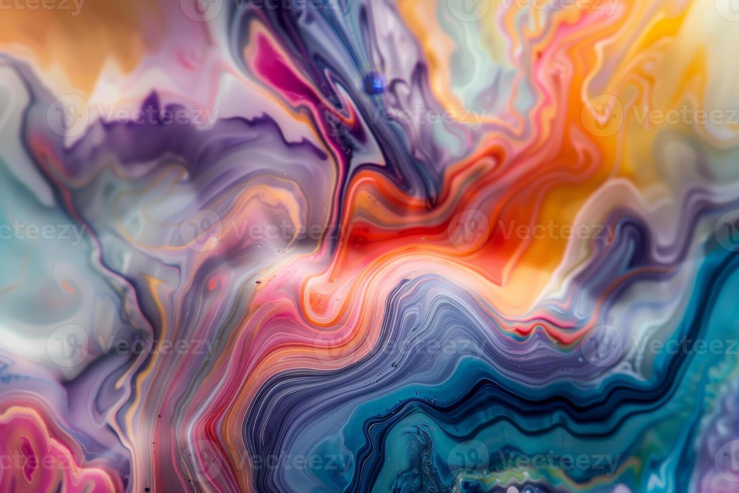 Abstract colorful liquid background with swirls and swirls photo