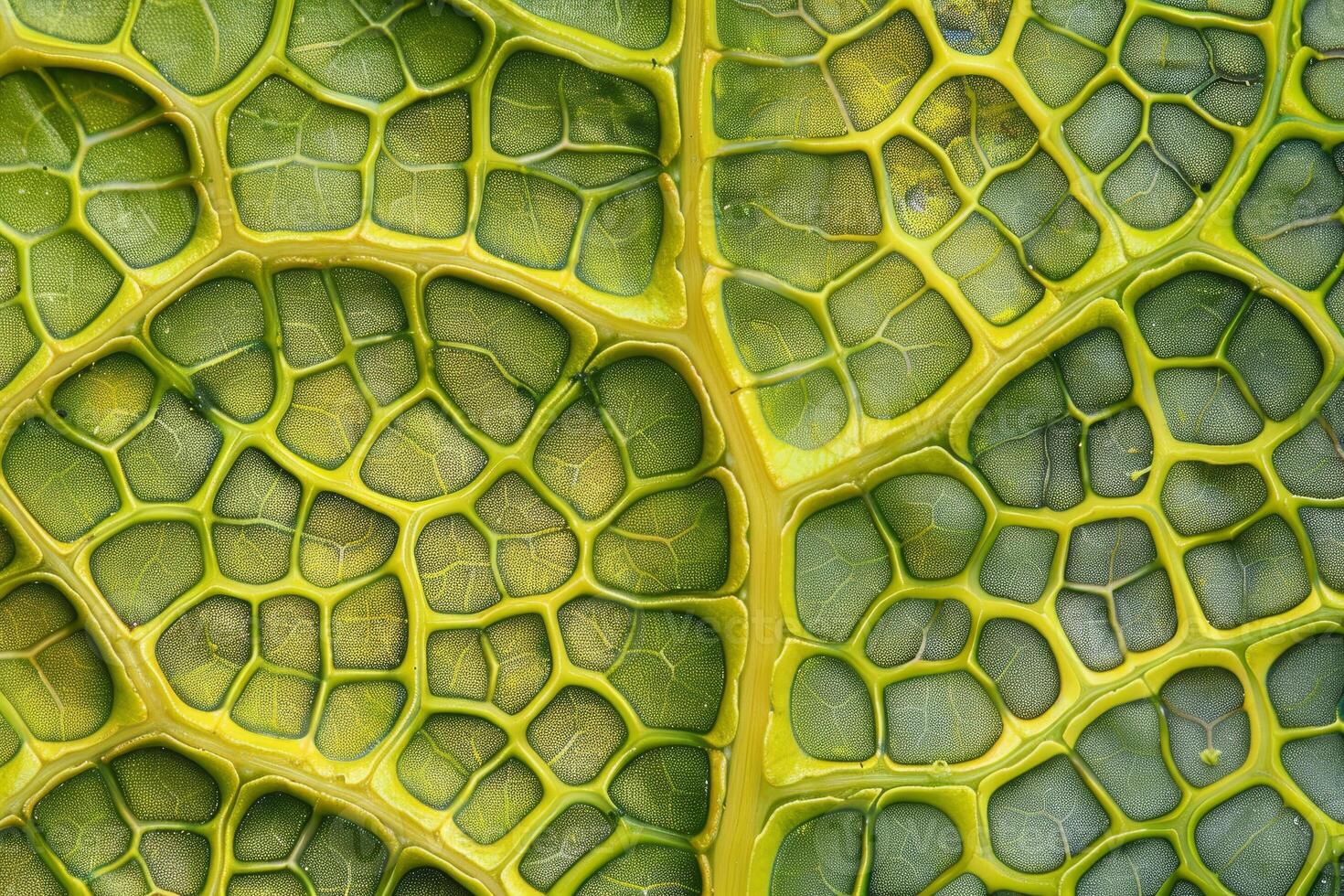 A close up of a leaf with green veins photo